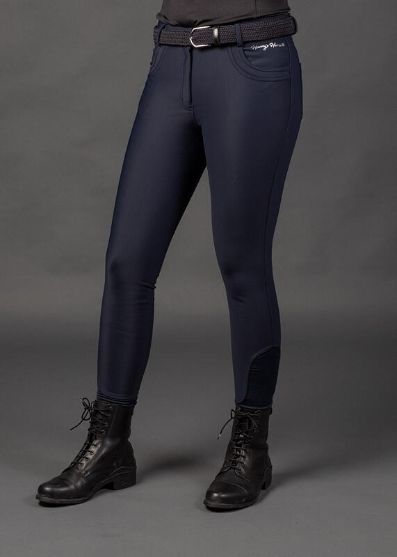 Pantaloni da equitazione da donna Harry's Horse Winterblues Full Grip 3/4