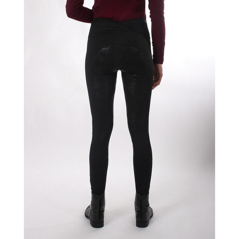 Pantaloni echitație QHP Raquel cu grip complet