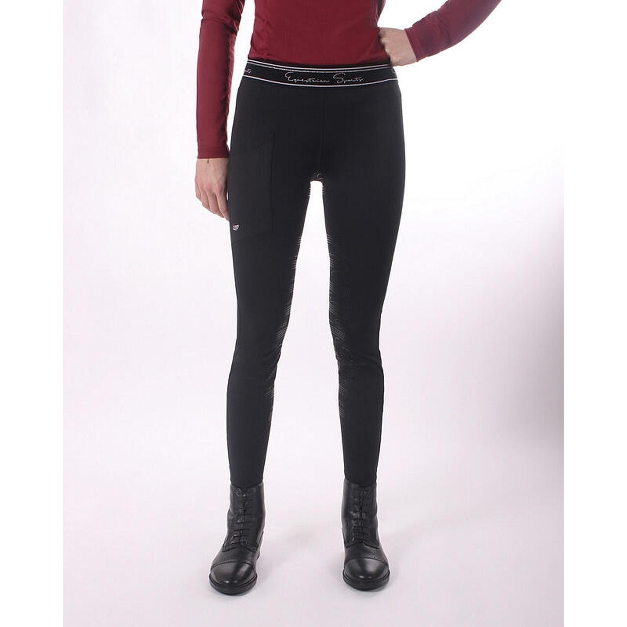Qhp - Legging Équitation Full Grip Femme Qhp Eden - Pantalon D'Équitation - Noir - 44 L - Decathlon