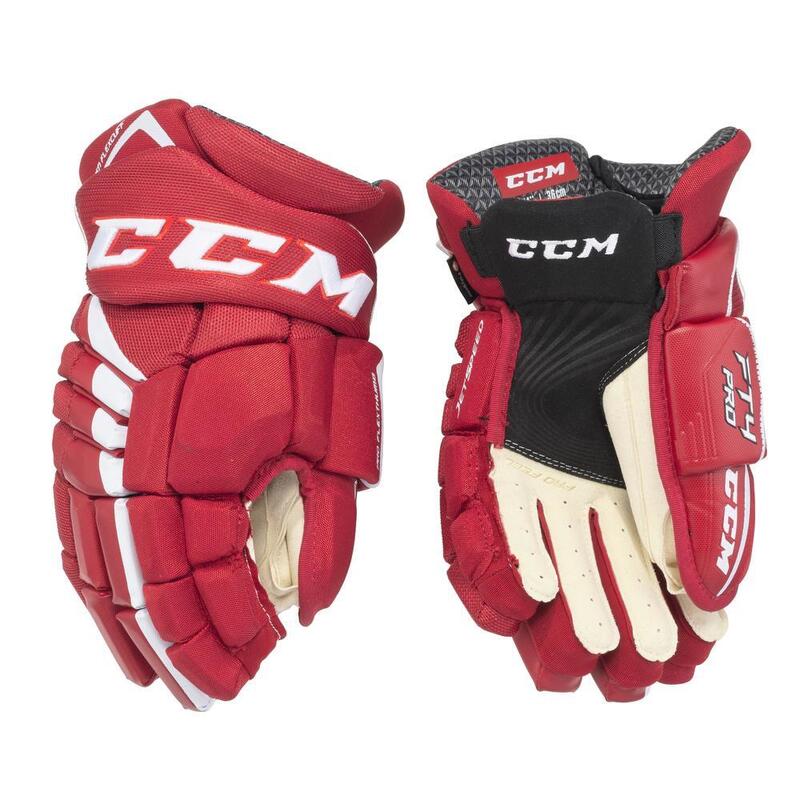 Guanti Hockey Rosso/Bianco Anziani CCM JETSPEED FT4 PRO