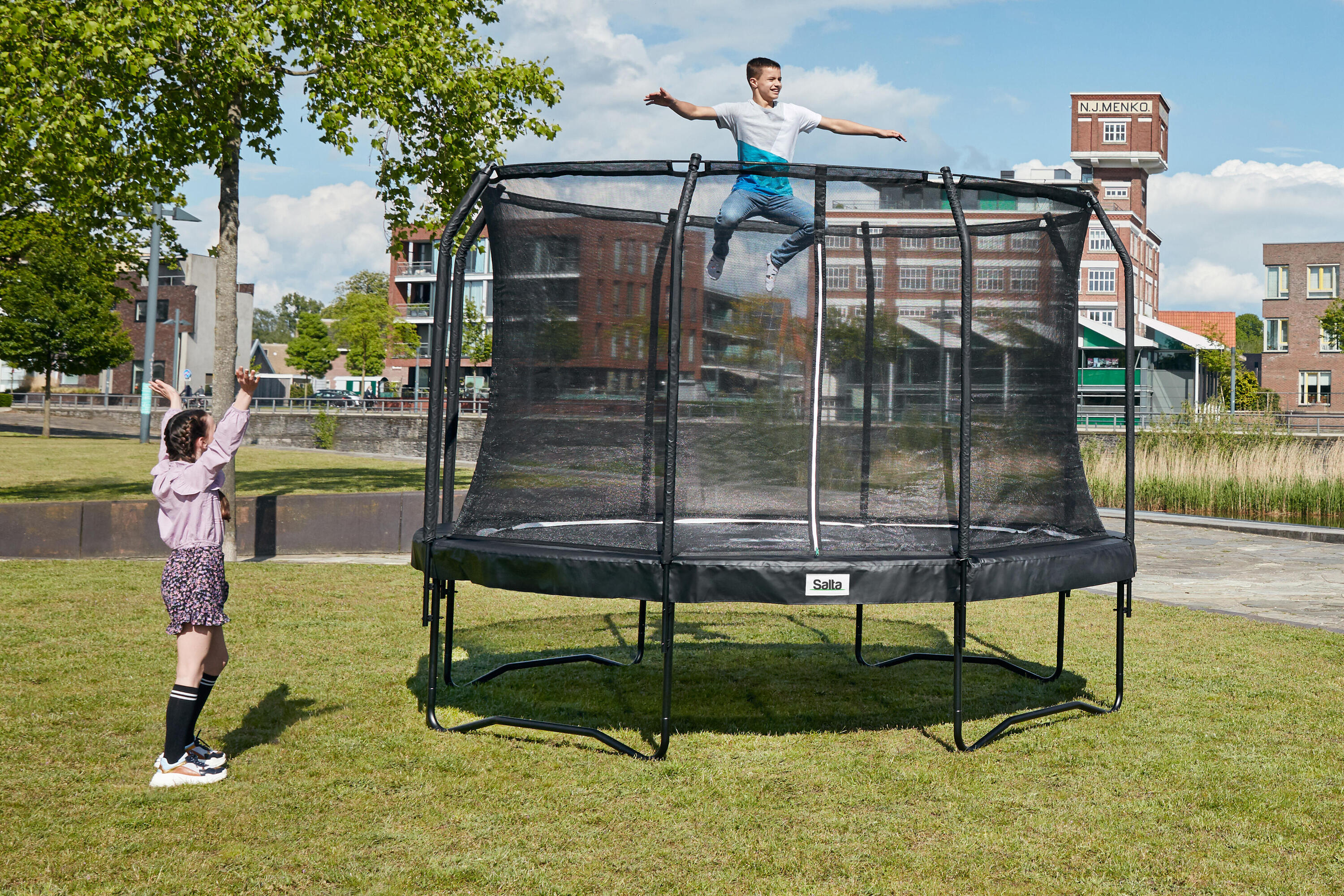 Premium Black Edition - ø366cm - Rundes Trampolin - Schwarz 6/7