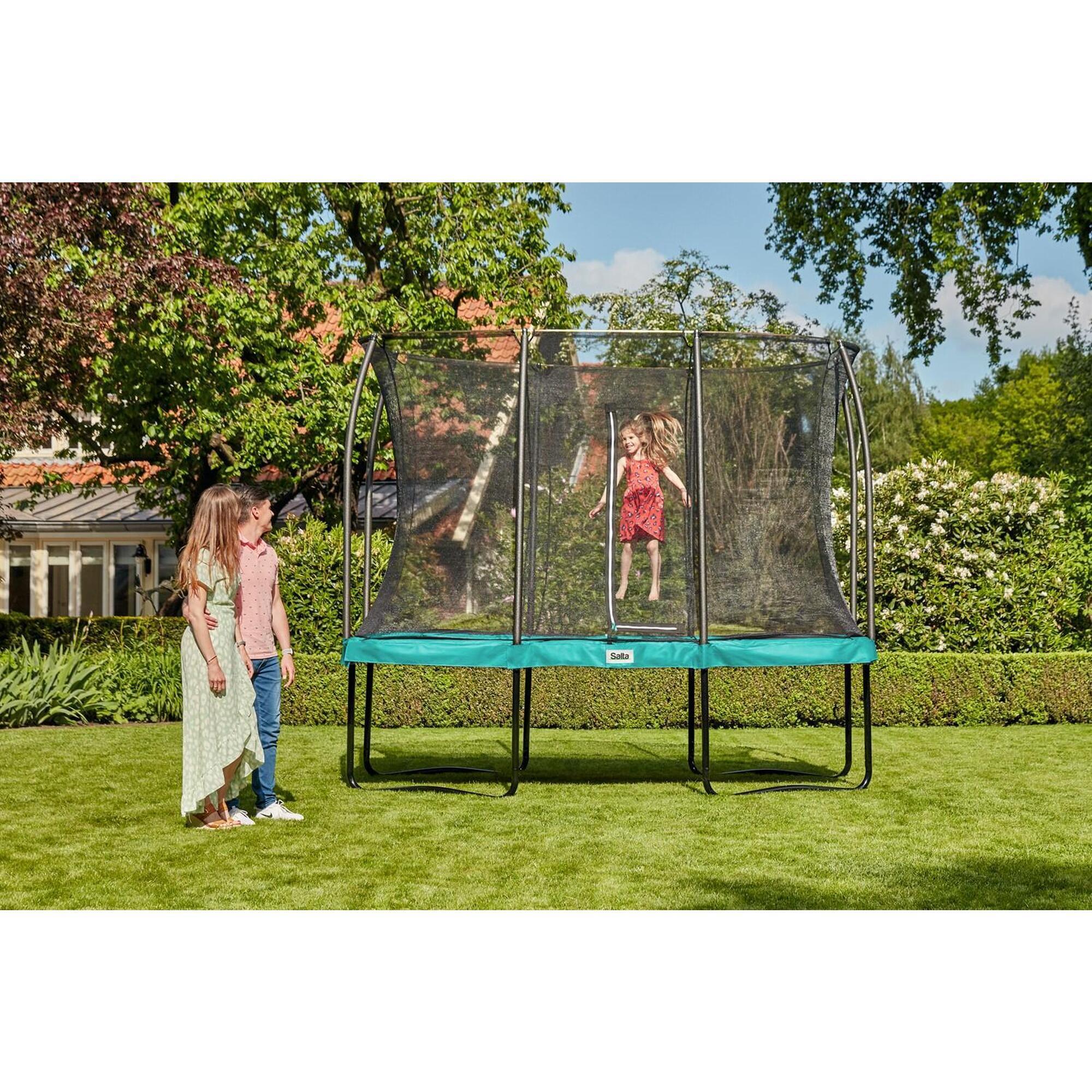 10ft x 7ft Salta Green Rectangular Comfort Edition Trampoline 6/7