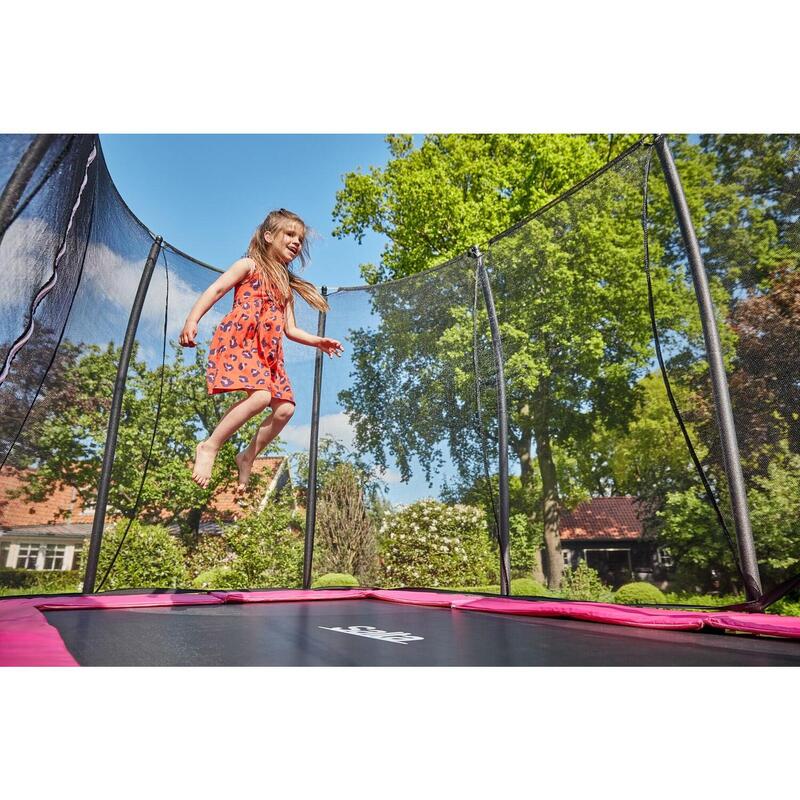 Trampoline - Comfort Edition - 305 x 214 cm - Rechthoekig Roze