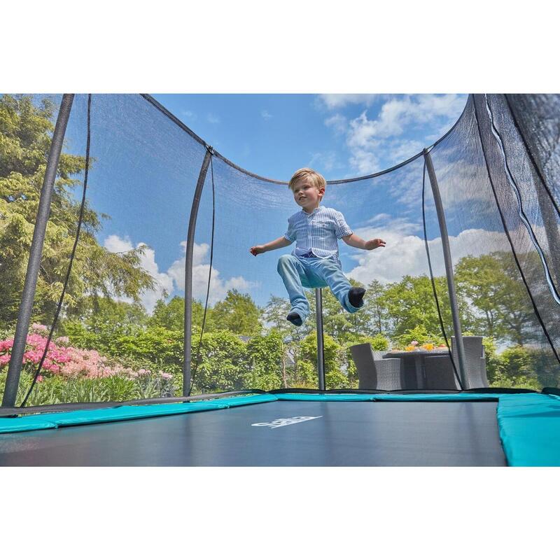 Trampoline - Comfort Edition Ground - 366x244cm - Rechthoekig Groen