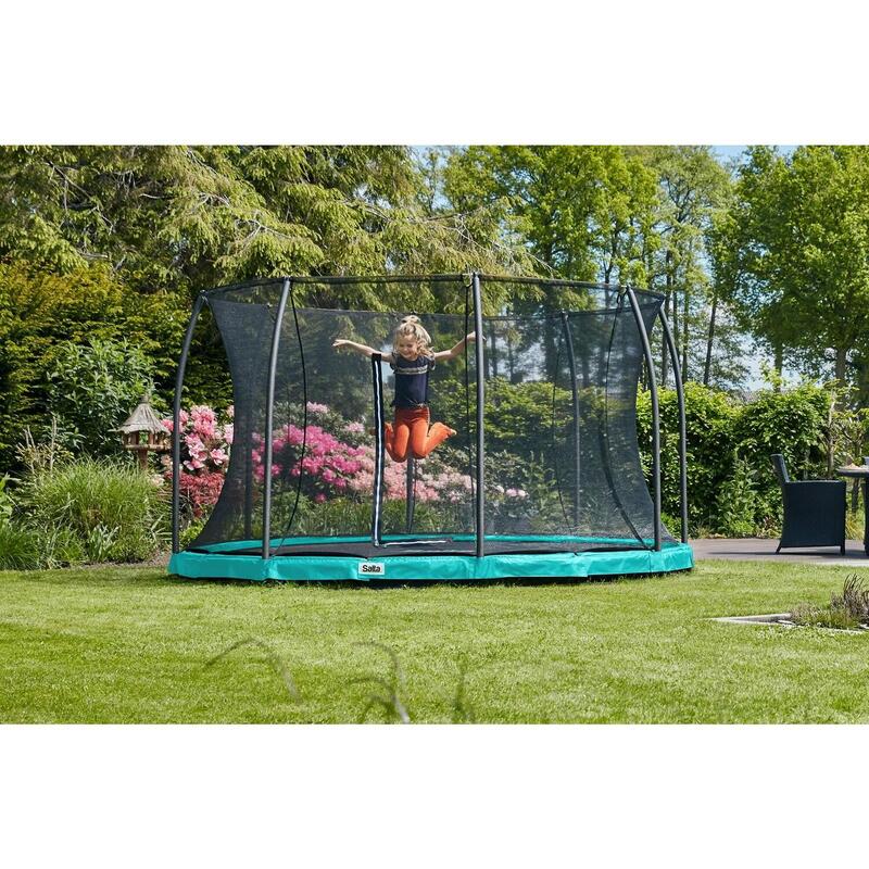 Trampolin - Comfort Edition Ground - 396 cm - Rund Graun