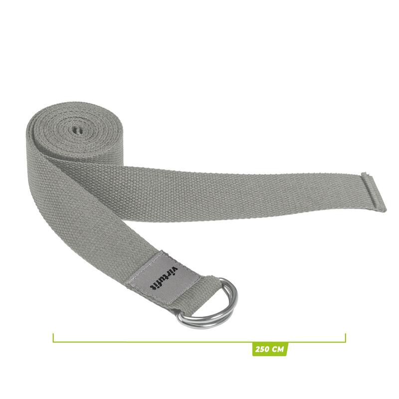 Centura de Yoga Premium VirtuFit - 250 cm GRI