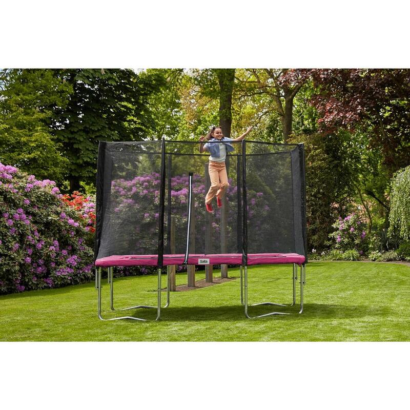 Trampolin - Combo - 305 x 214 cm - Rechteckig Rosa