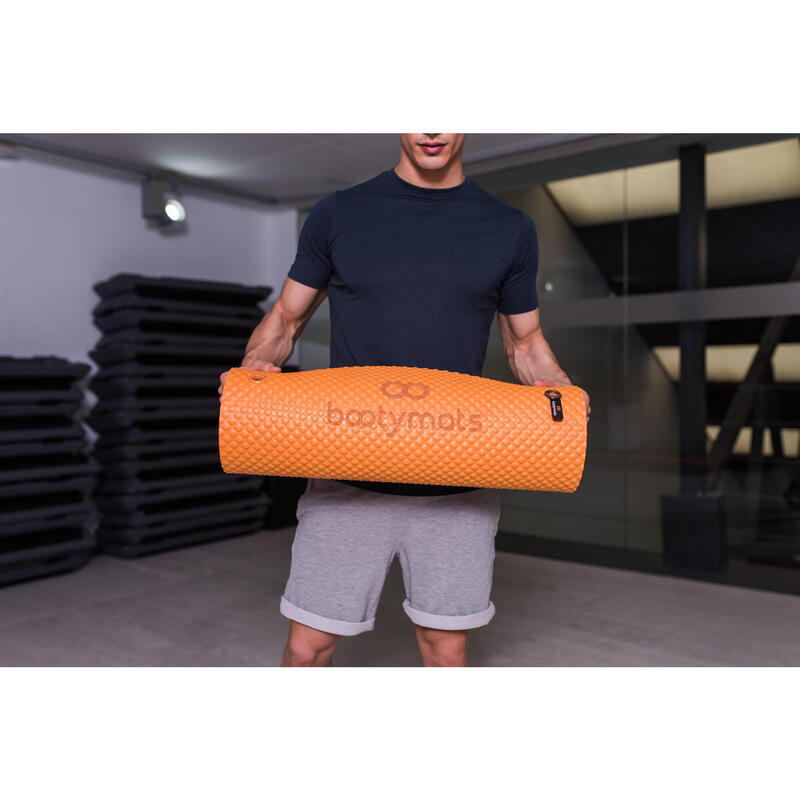 Gevoerde vloermat Maximaal comfort voor fitness en pilates. 160x60cm. Oranje