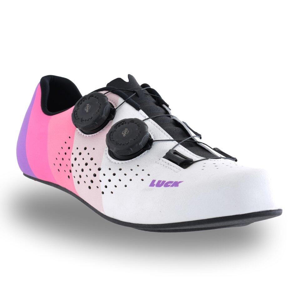 Sapatos Mulher de ciclismo de estrada Luck Genius Woman Branco