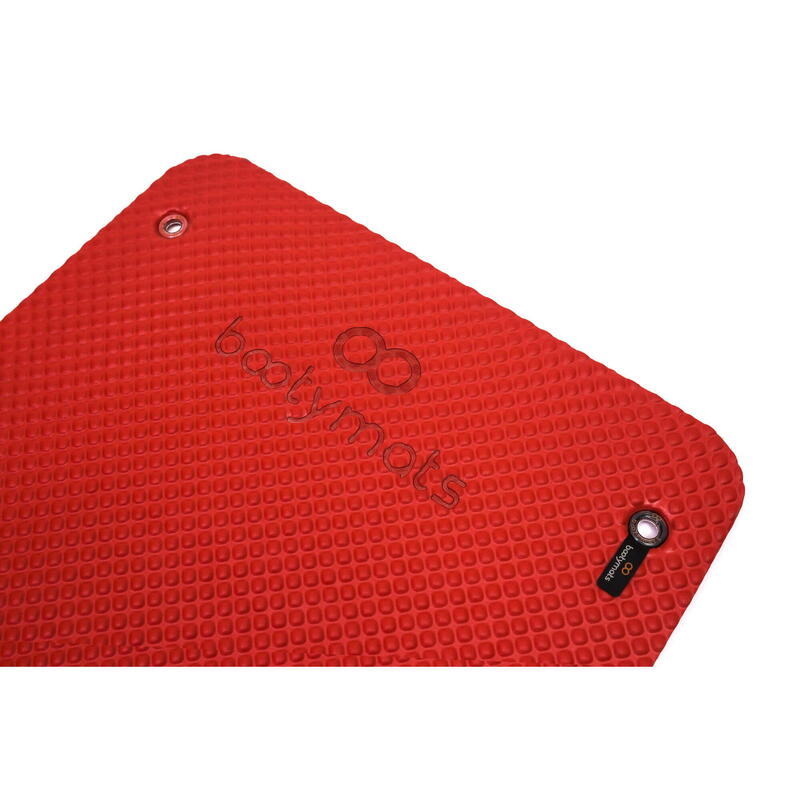 Max Comfort gewatteerde mat voor Pilates-grondoefeningen. 180x60cm. Rood