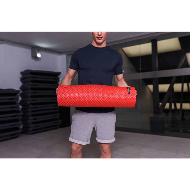 Tapis de sol rembourré Confort maximal pour Fitness et Pilates. 160x60cm. Rouge