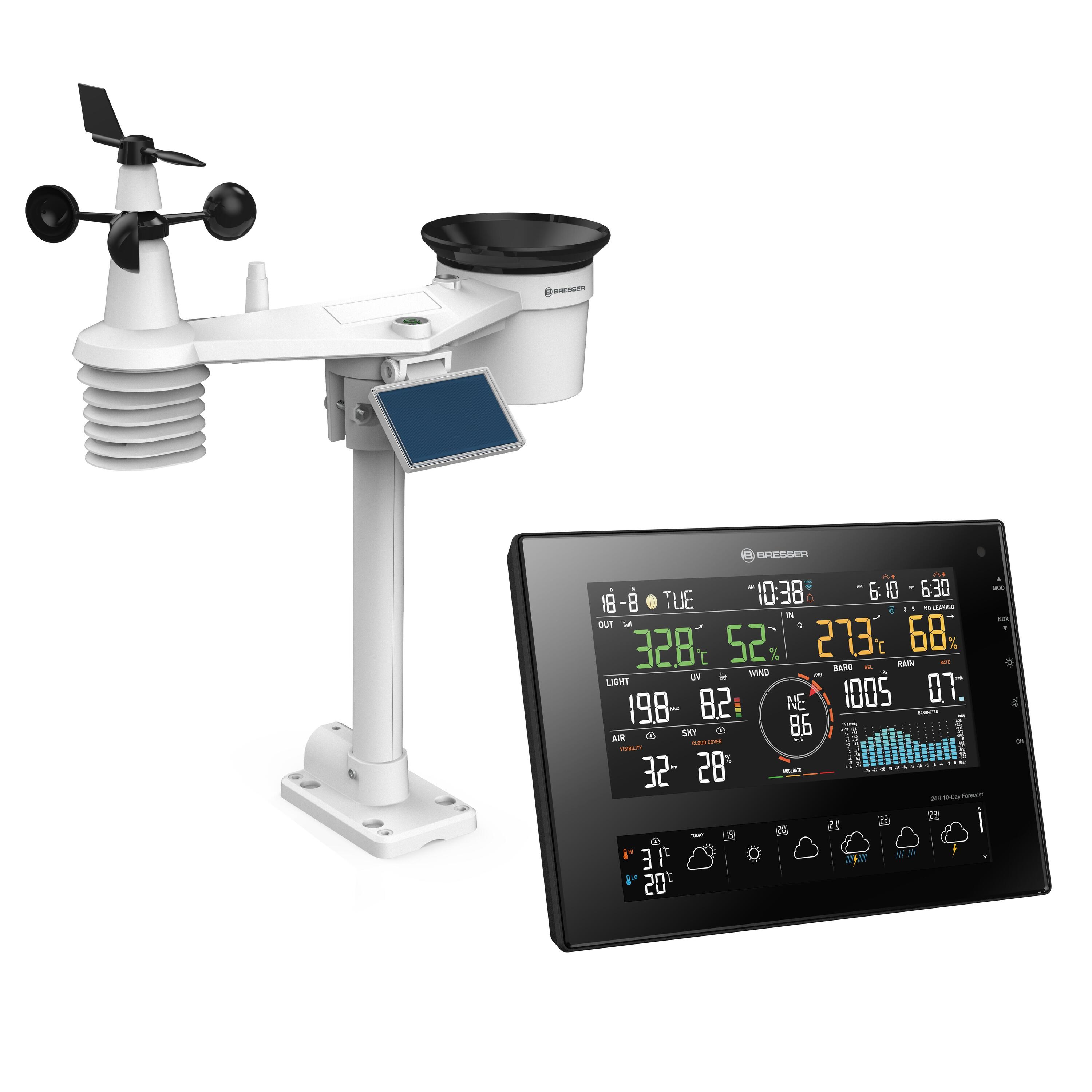 BRESSER BRESSER Stazione meteo Wi-Fi 4Cast CV a 11 giorni 7 in 1