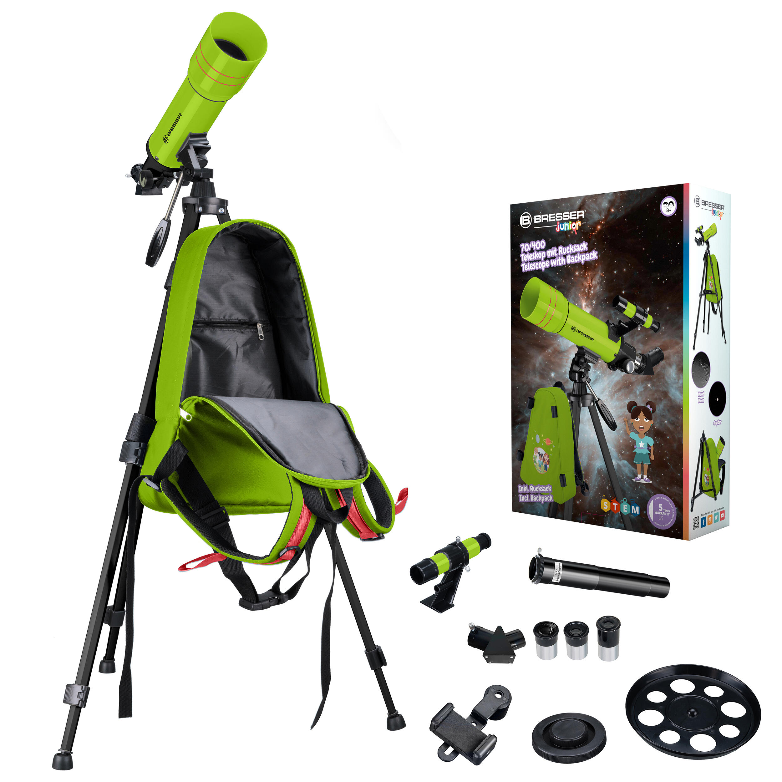 BRESSER JUNIOR Lenzentelescoop 70/400 met rugzak 3/7