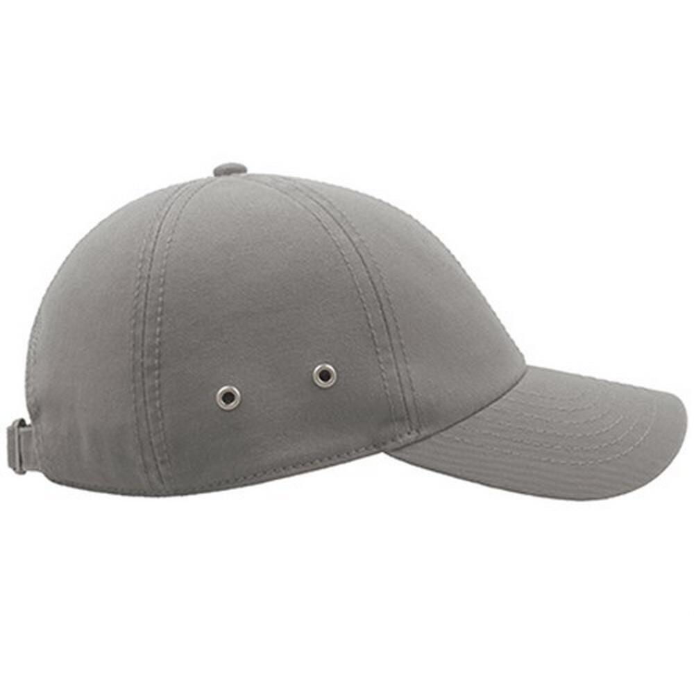 Action 6 Panel Chino Baseball Cap (Grey) 3/4