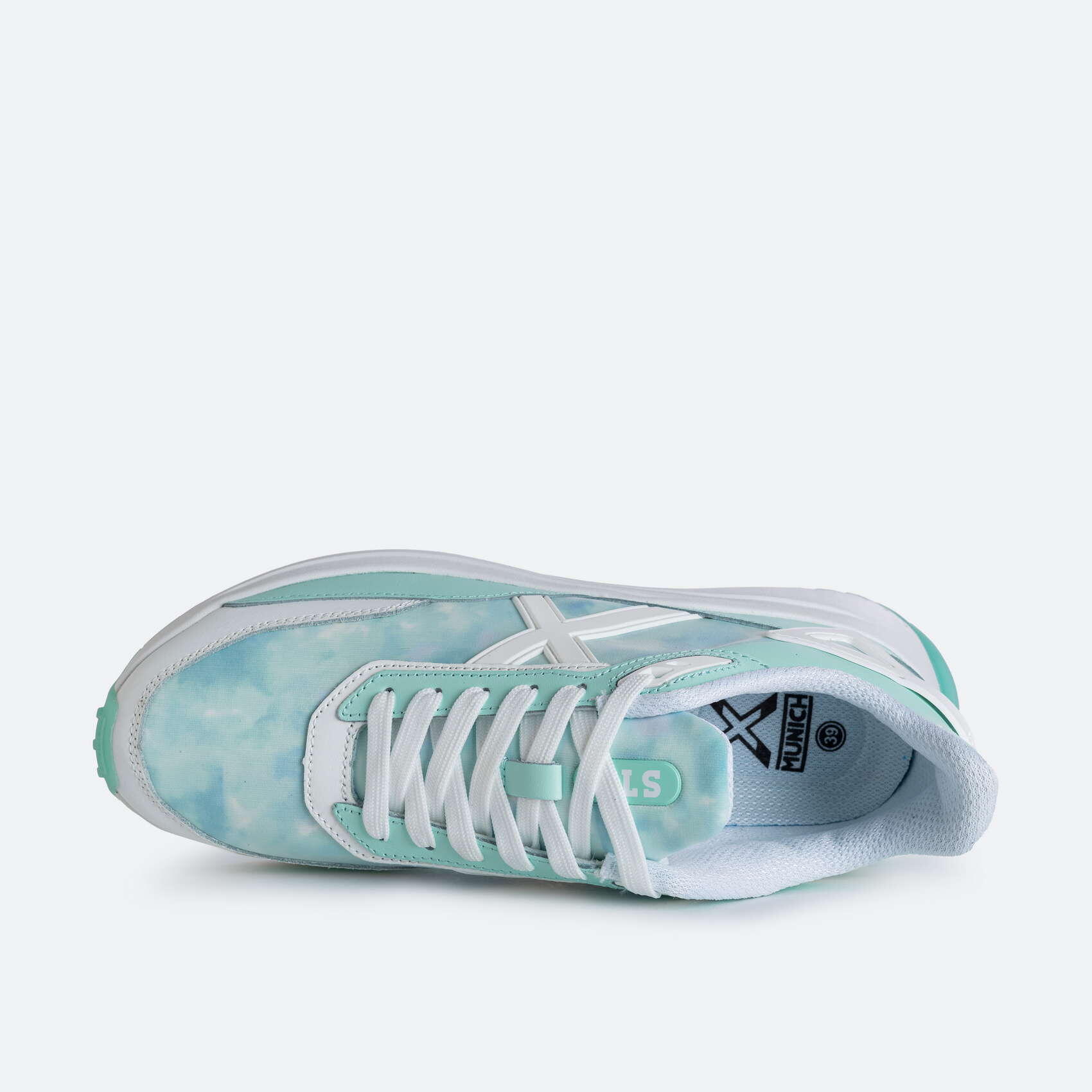 Zapatilla casual MUNICH TIP para mujer celeste 3/5