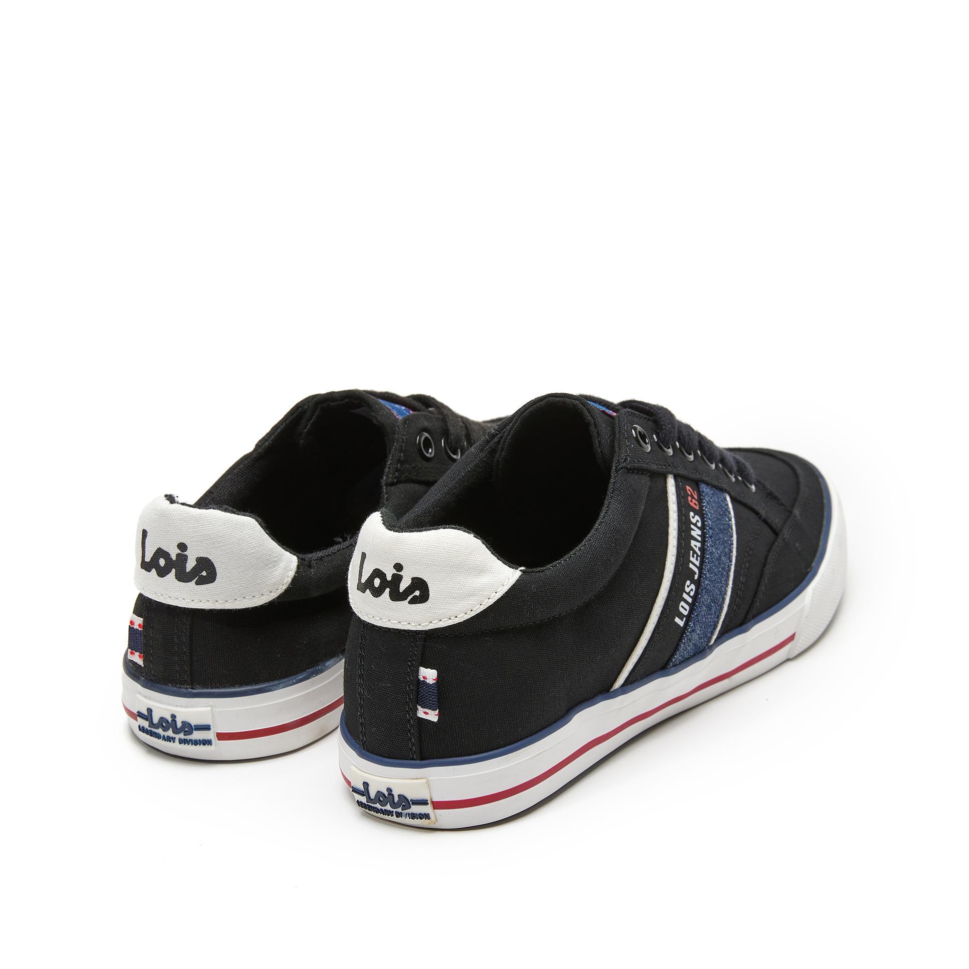 Zapatillas de Lona para Hombre Lois 61278 Negras con Suela Antideslizante 3/5