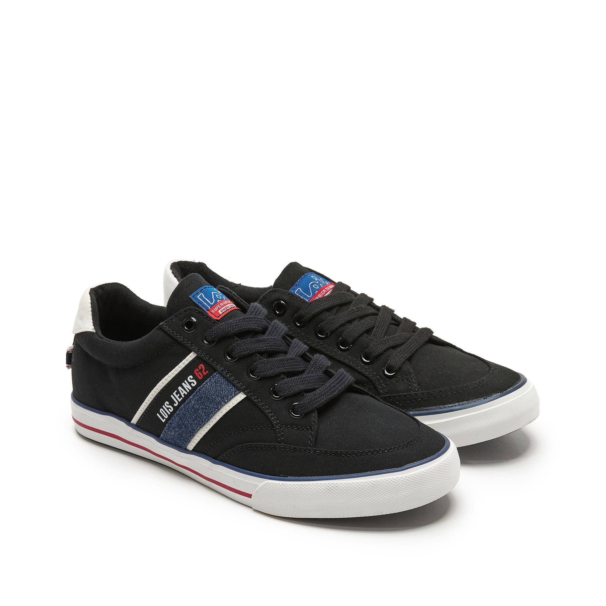 Zapatillas de Lona para Hombre Lois 61278 Negras con Suela Antideslizante 2/5