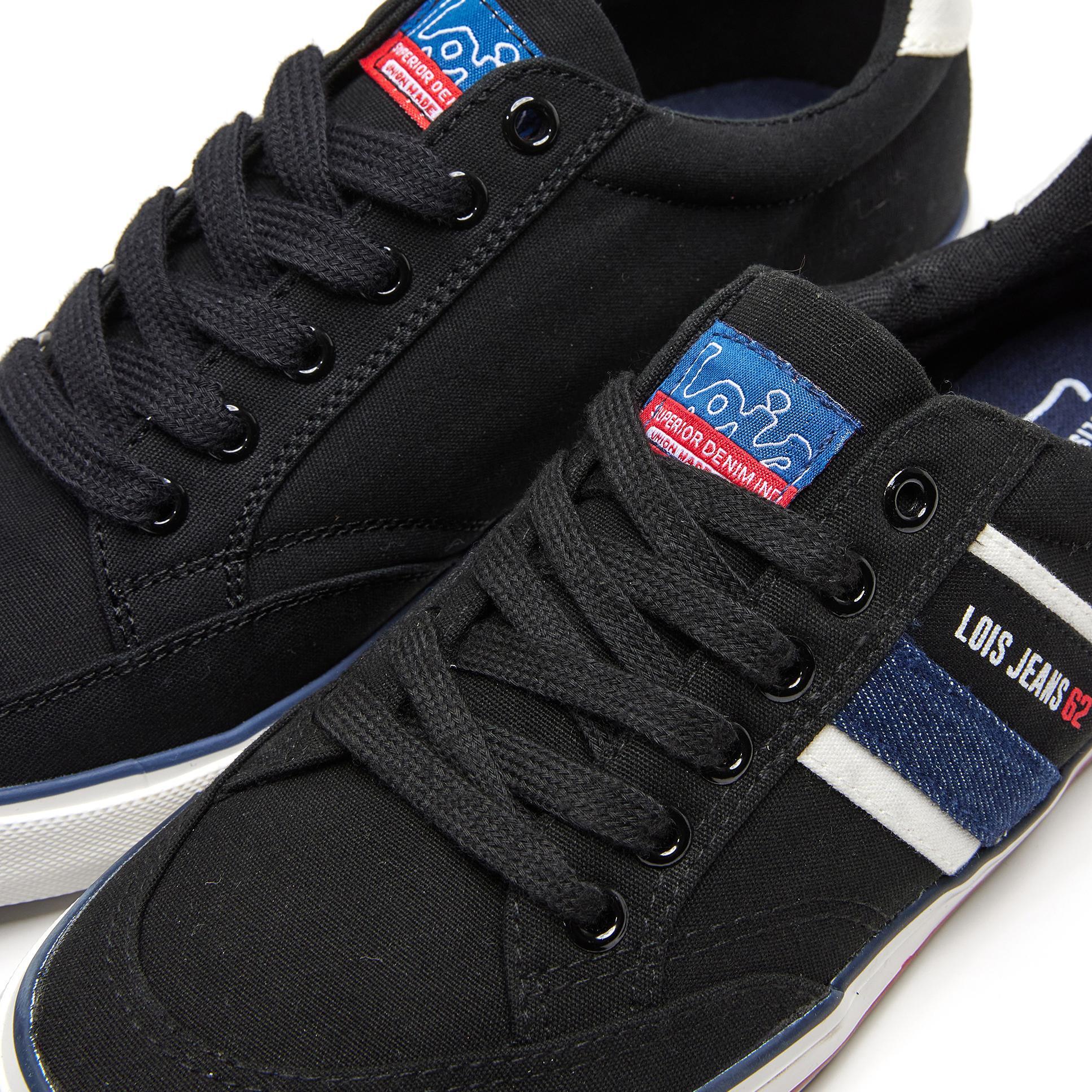 Zapatillas de Lona para Hombre Lois 61278 Negras con Suela Antideslizante 5/5
