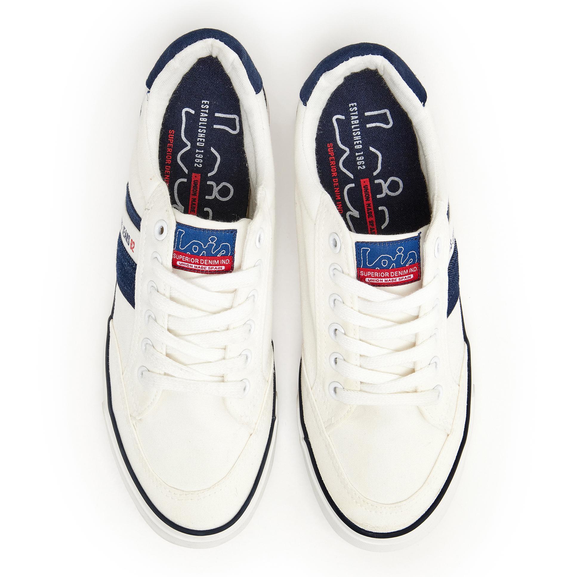 Zapatillas Deportivas Caminar Hombre Lois 61278 Blancas con Cordones 4/5