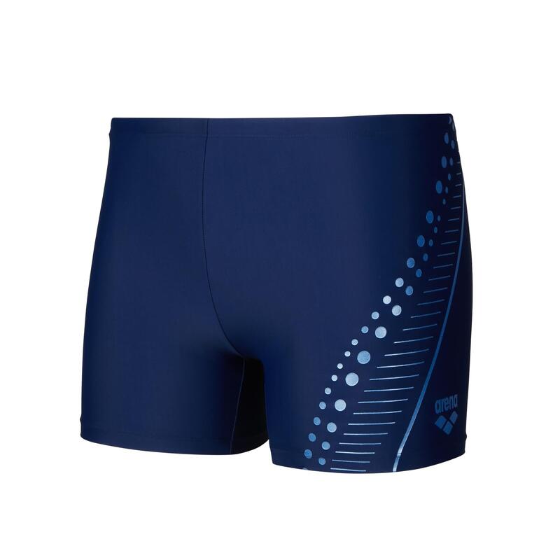 50週年 男士 TOUGHSUIT 側印花基礎訓練平腳泳褲 - 深藍色/藍色