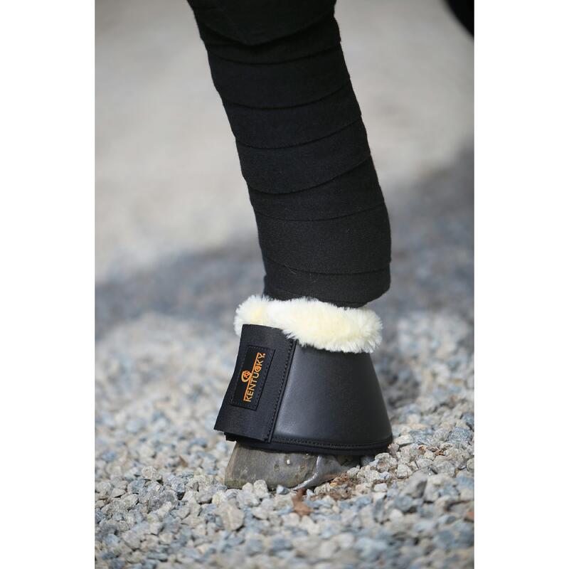 Paardrijden - Unisex -  Zwart - -sheepskin Leather Overreach Boots