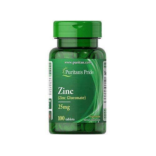 Witaminy Puritan's Pride Zinc Gluconate 25mg - 100tabs Glukonian Cynku