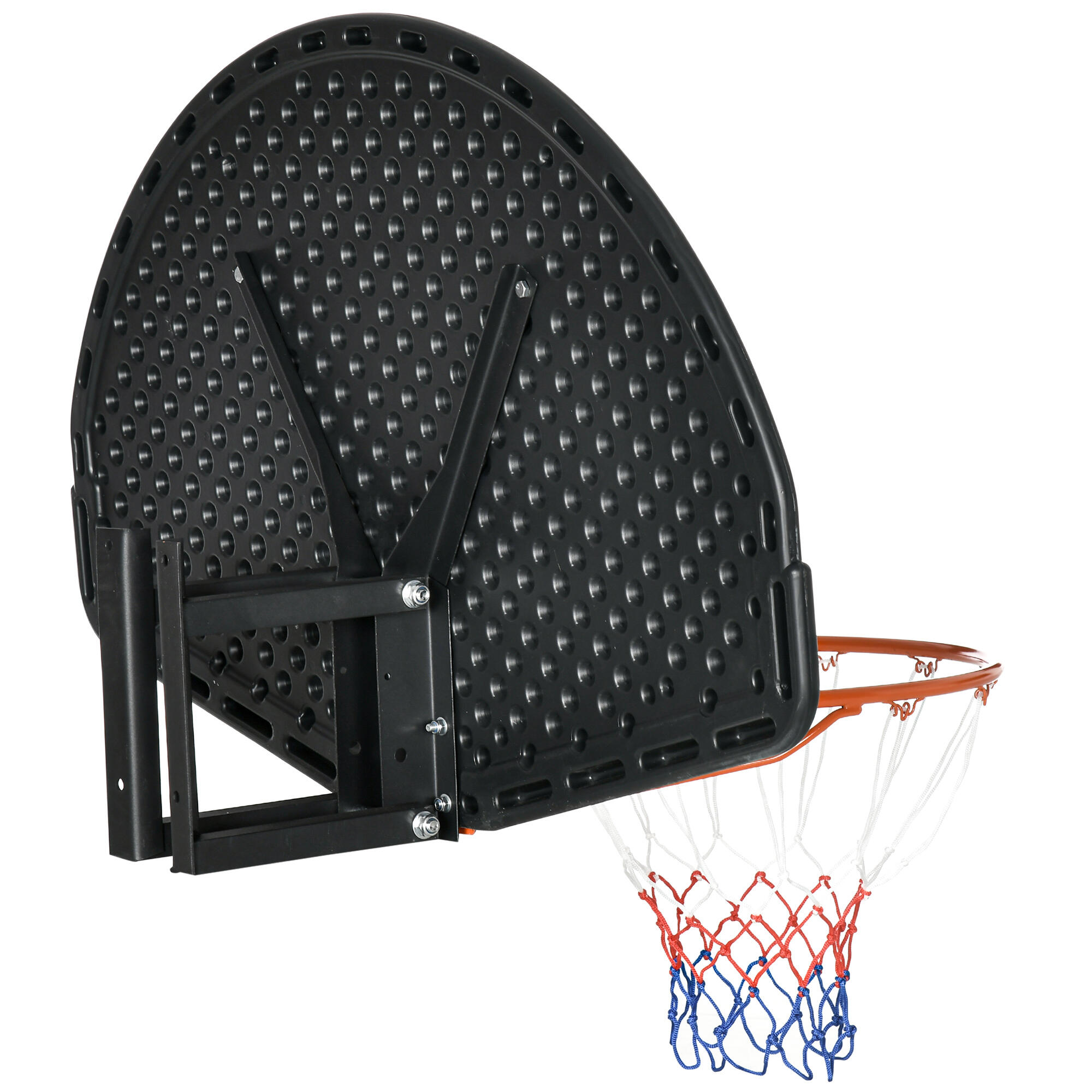 SPORTNOW Canestro Basket da Indoor e Outdoor, 110x90x70 cm, Nero e Giallo 7/7