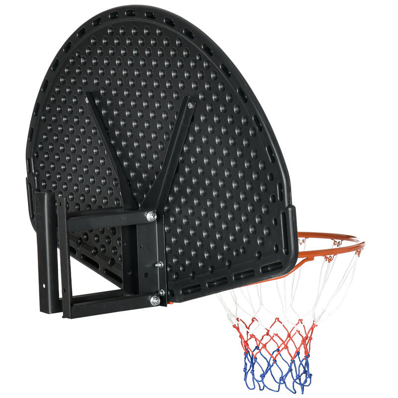 SPORTNOW Canestro Basket da Indoor e Outdoor, 110x90x70 cm, Nero e Giallo