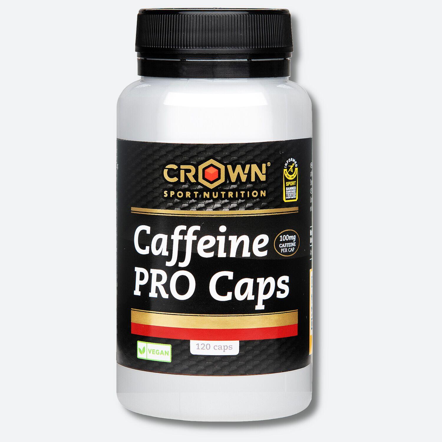CROWN SPORT NUTRITION Lata com 120 cápsulas de cafeína anidra ‘Caffeine PRO Caps‘