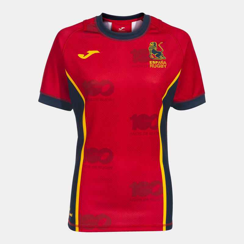 maldición Gaseoso Paquete o empaquetar Camiseta de Rugby XV Mujer Joma Selección española roja primera equipación  | Decathlon