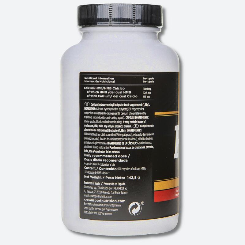 Bote de aminoácidos ramificados ‘HMB 3800‘ 120 Cápsulas