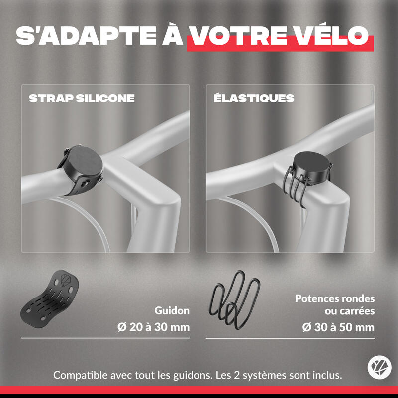SHAPEHEART innovation française, Support telephone vélo magnétique,  Pochette imperméable détachable. Porte téléphone vélo électrique. Support