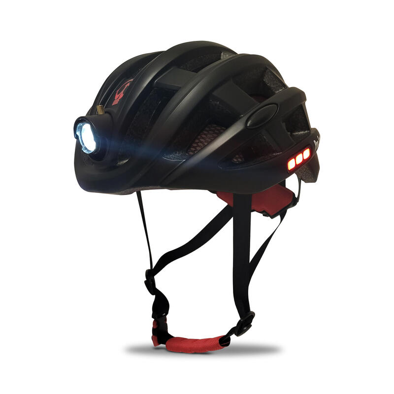 Casque de vélo avec éclairage - Eclairage LED - Micro USB Rechargeable