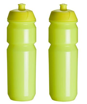 Trinkflasche 2x - 750 ml - Fluoreszierende gelbe Trinkflasche