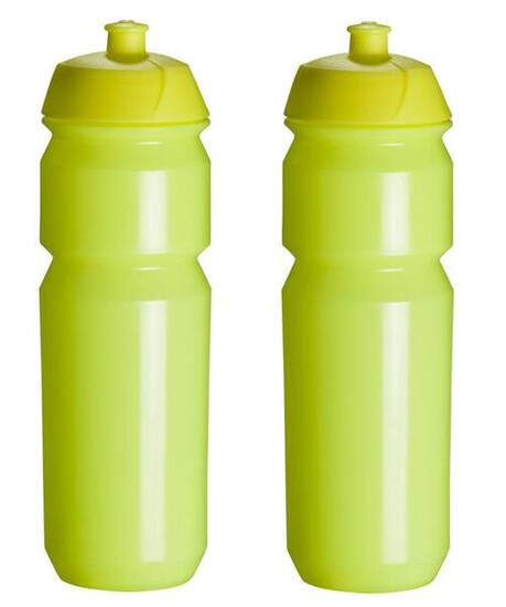 Trinkflasche 2x - 750 ml - Fluoreszierende gelbe Trinkflasche