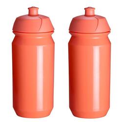 2 x Bouteille à boire - 500 ml - Corail - Bidon