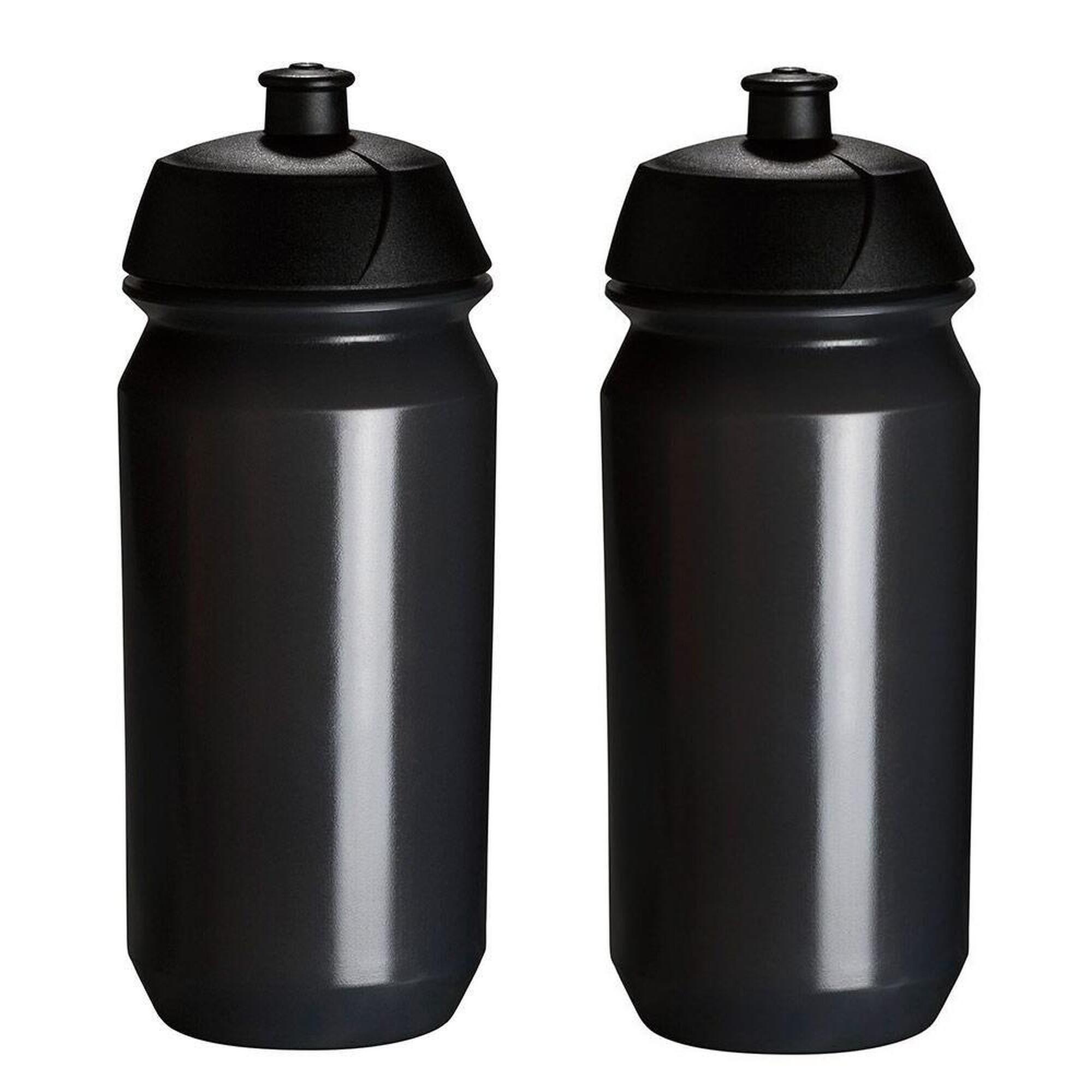 PRO SPORT LIGHTS 2 x Bidon - 500 ml - Transparant Zwart Drinkbus