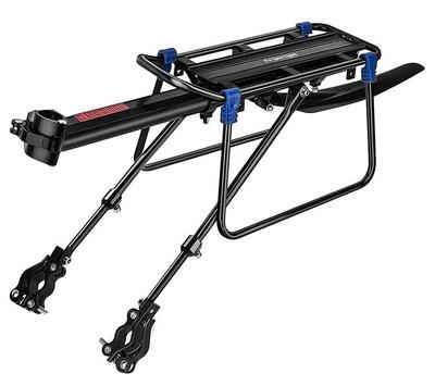 Mountainbike-Gepäckträger und Schutzblech mit Schnellspanner