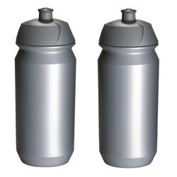 2 x Bouteille à boire - 500 ml - Argent Boite à boisson