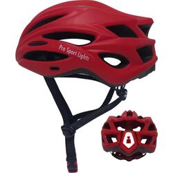 Casque de vélo Femmes/Hommes- Taille unique - Avec éclairage LED rouge