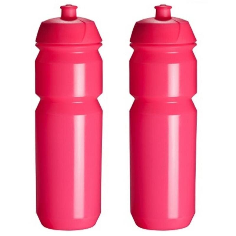 2 x Bouteilles à boire - 750 ml - Rose fluo Bidon