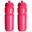 Bouteille d'eau - 2x 750ml - Shiva - Rose flashy - bouteille à boire