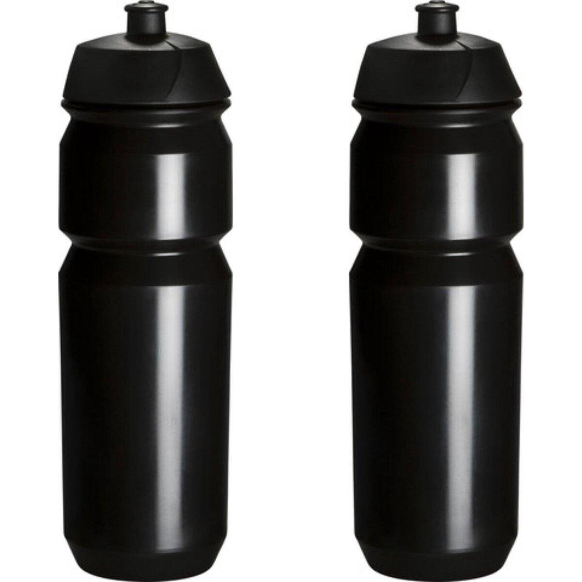 TACX Bidon - 2x 750ml - Shiva - Zwart - Drinkbus