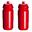 Bouteille d'eau - 2x 500ml - Shiva - Rouge - Boite à boisson