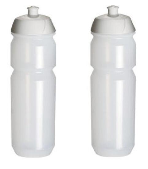 2 x Trinkflasche - 750 ml - Transparente Trinkflasche