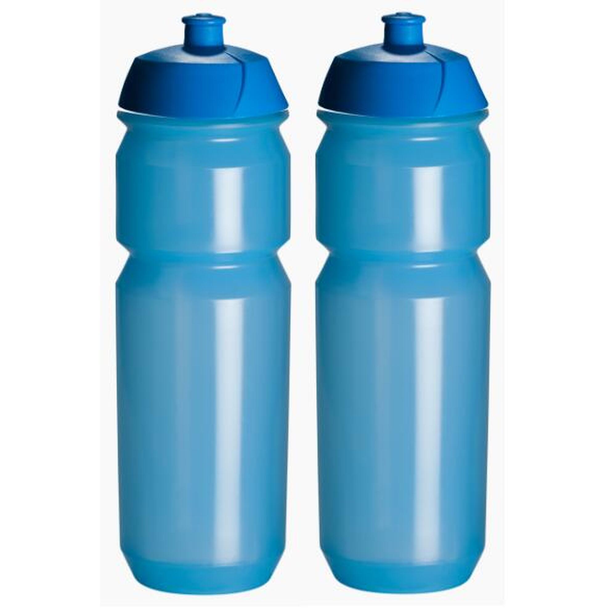 Tacx - Bouteille D'Eau - 2x 750ml - Shiva - Bleu Transparent - Bouteille À Boire - Bidon - Bleu - 750 Ml - Decathlon