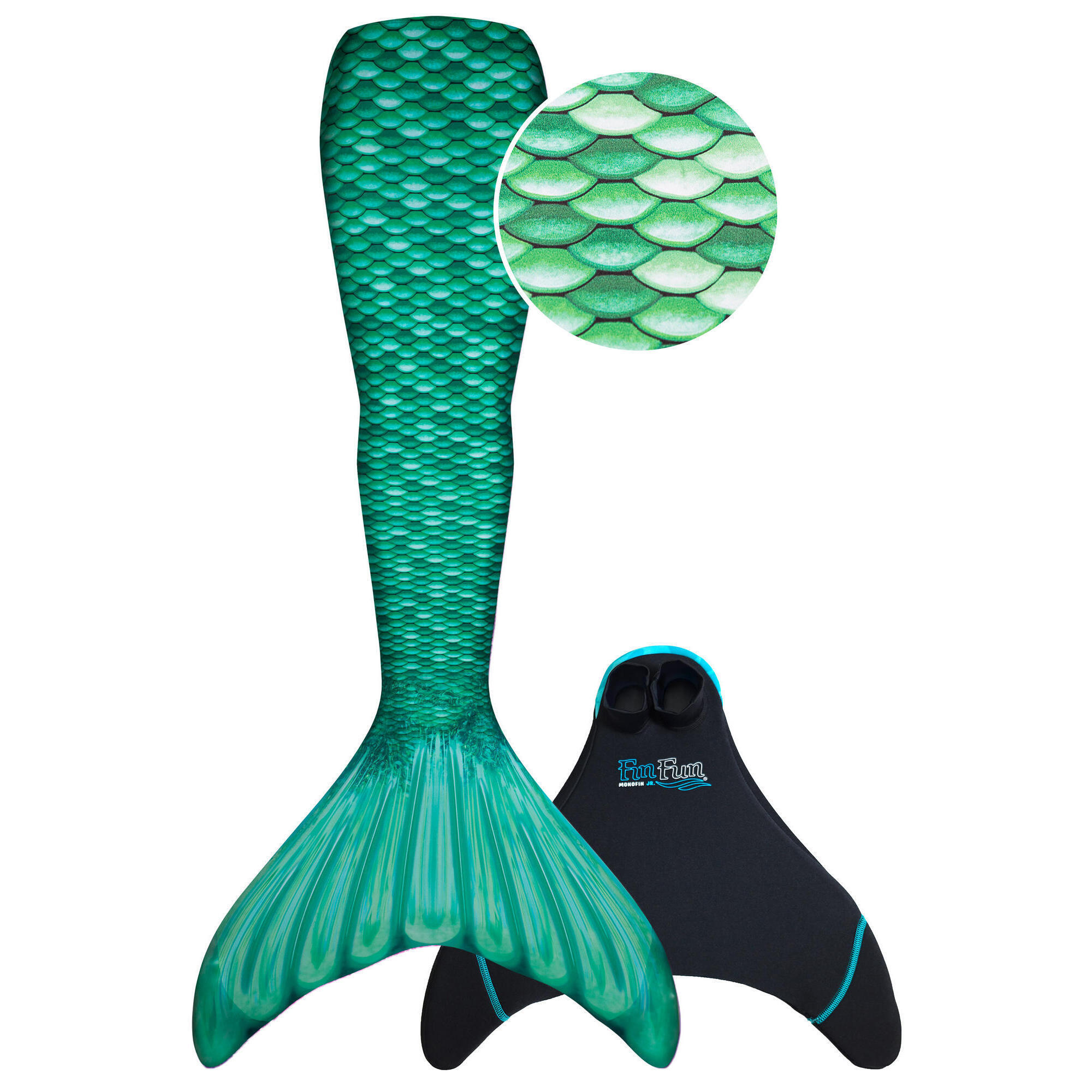 FINFUN Meerjungfrauenflosse Mermaidens Original Celtic Green für Kinder