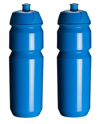 2 x bidons - 750 ml - blauw drinkbus