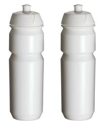 2 x Bouteilles d'eau - 750 ml - Blanc Boite à boisson