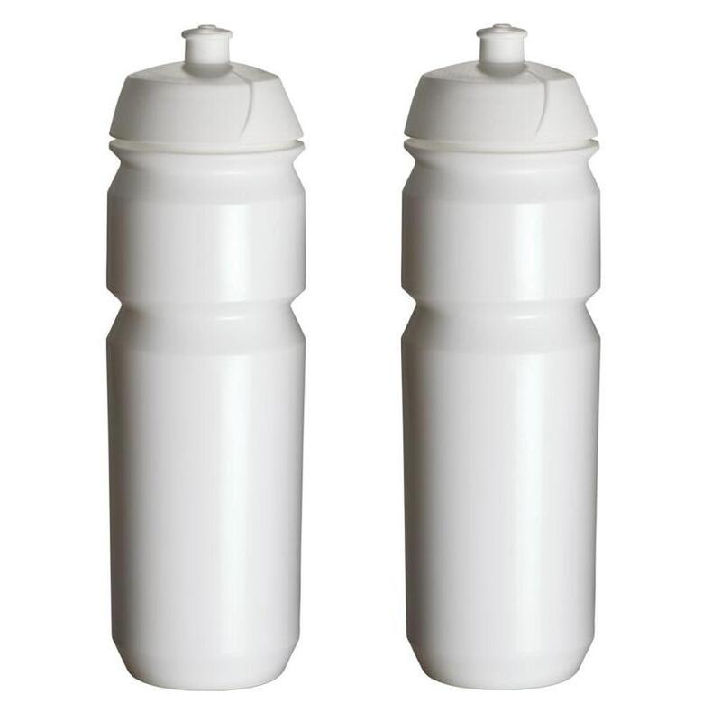 2 x Bouteilles d'eau - 750 ml - Blanc Boite à boisson